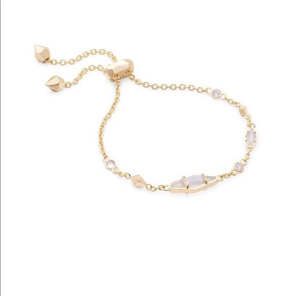 NWT Kendra Scott RARE & Retired Deb Bracelet Yellow Gold Iridescent Dichroic WOW - Picture 5 of 8